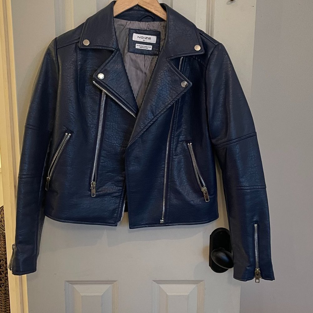 Blue Leather Jacket